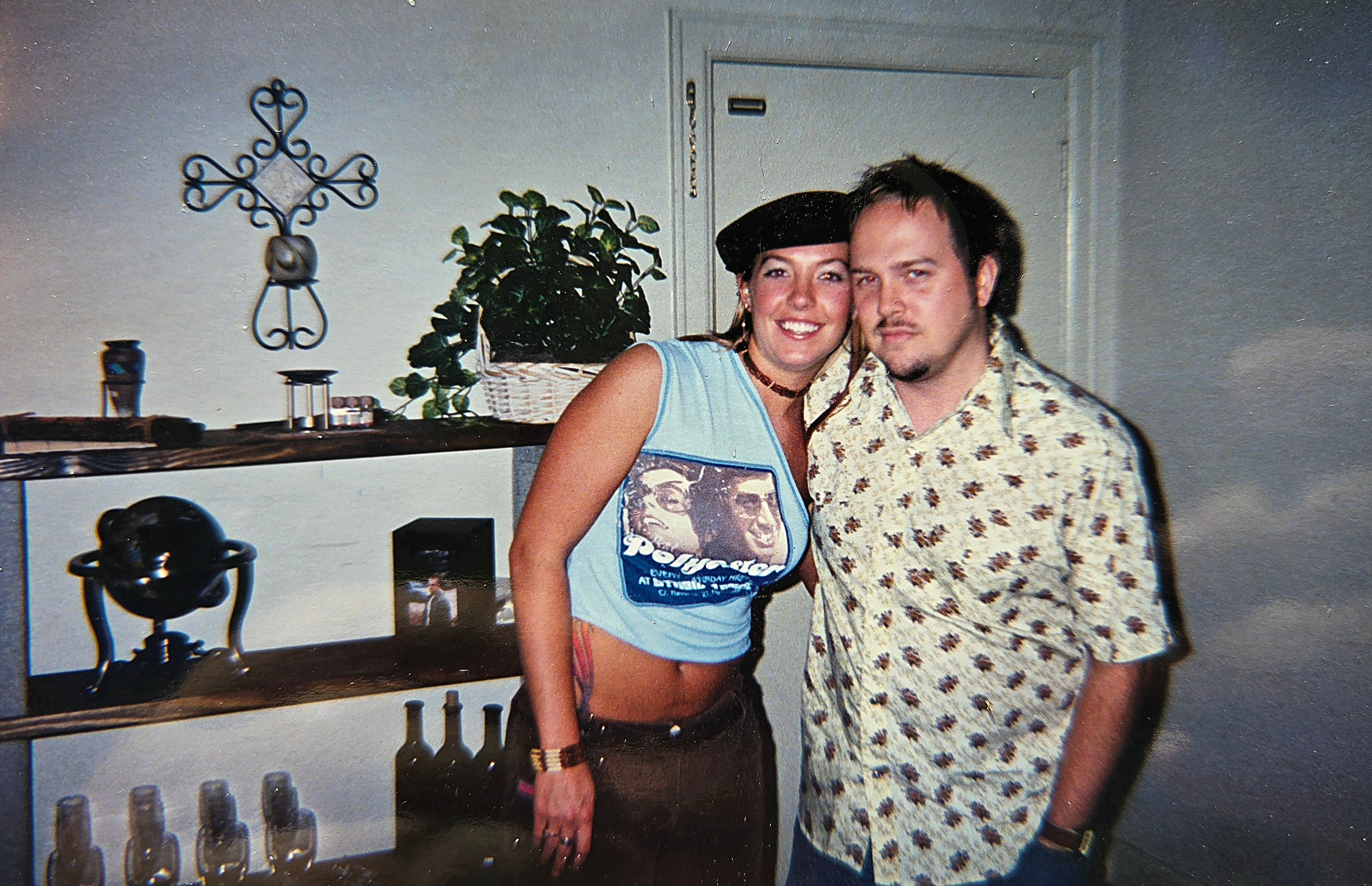 Kene Bell with Abigail Johnson after a Nashville recording session around 2002