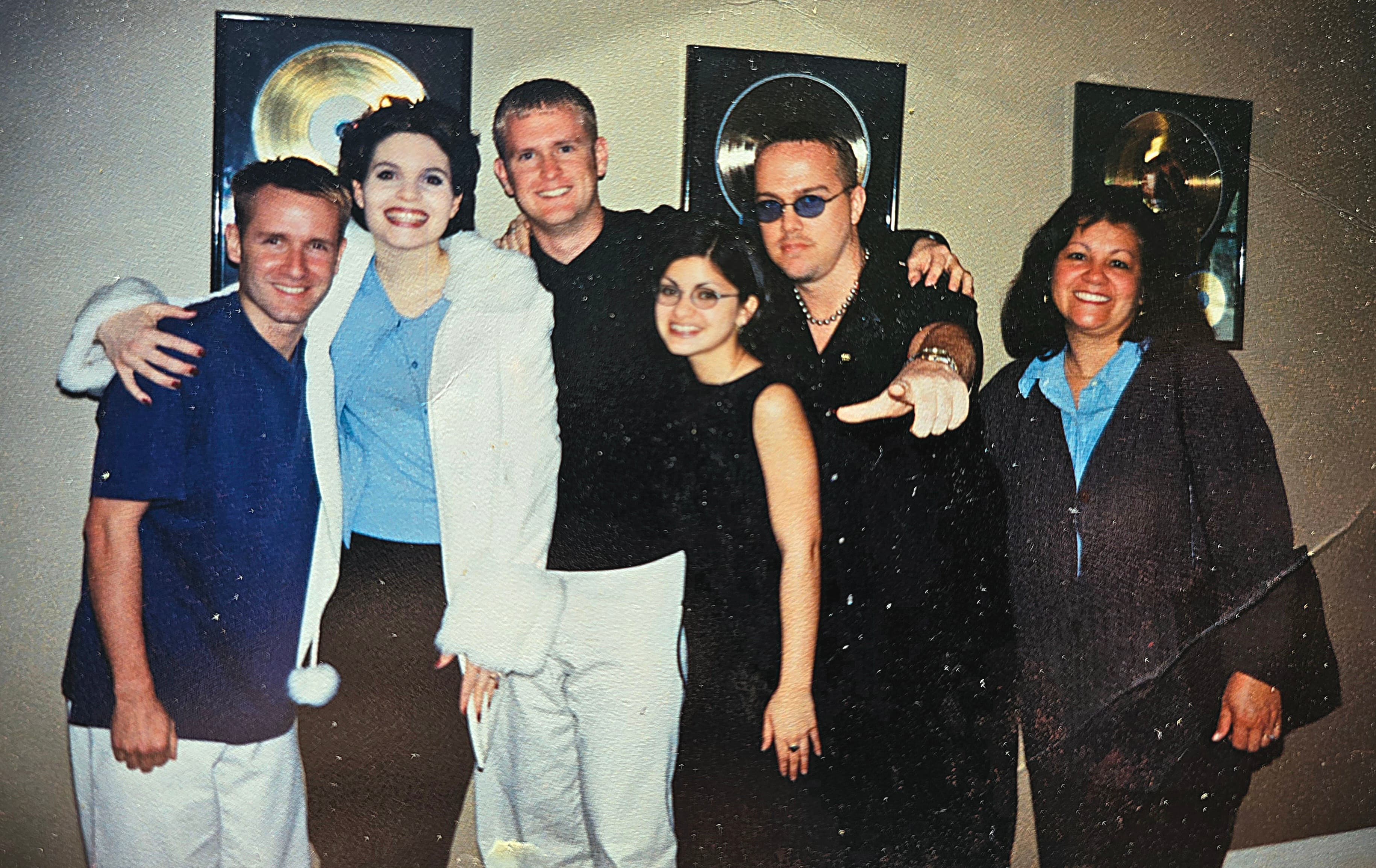 Kene Bell and artist Amy Jo with other attendees at a Nashville label meeting