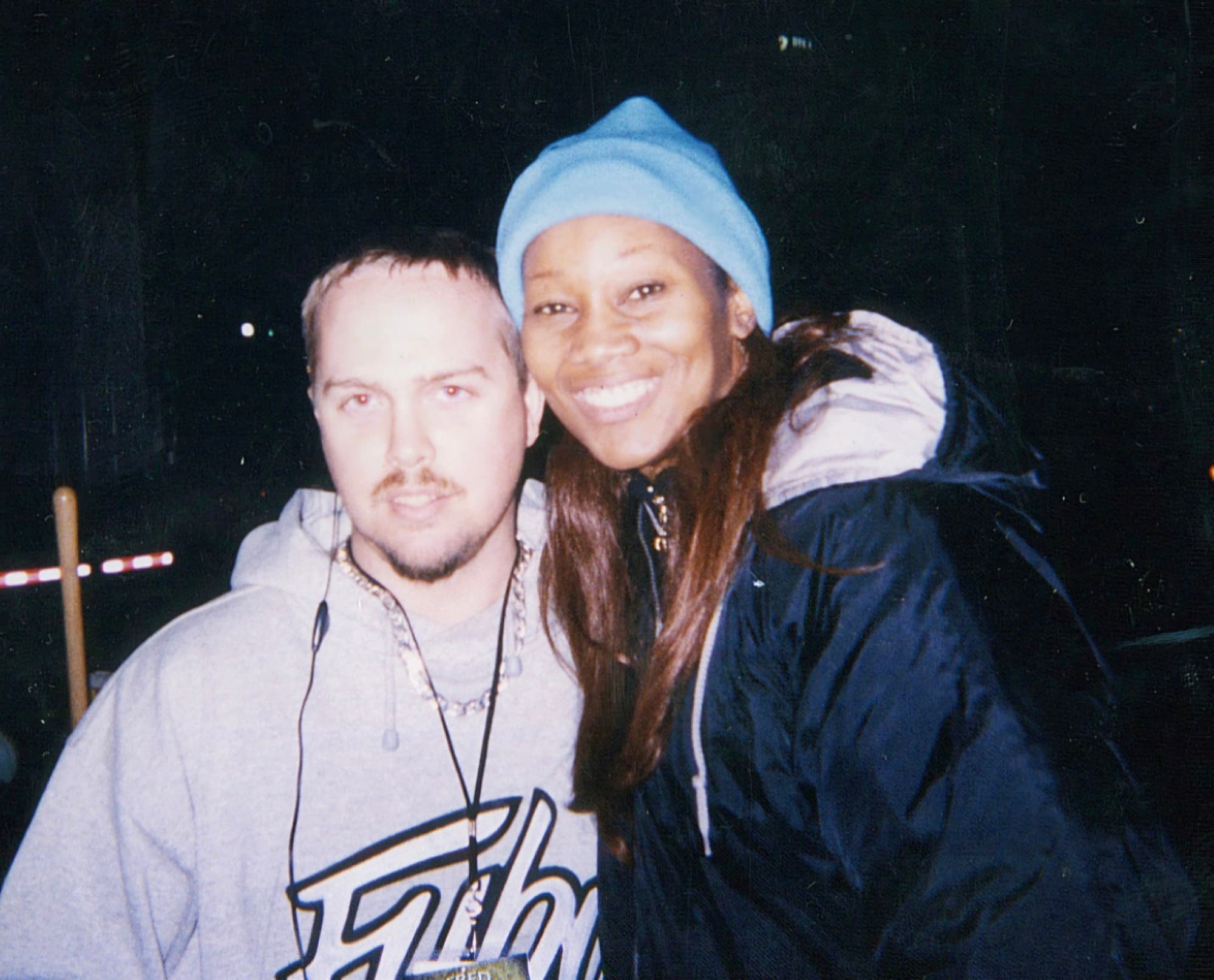 Kene Bell with Yolanda Adams backstage during the Shout 2000 Tour