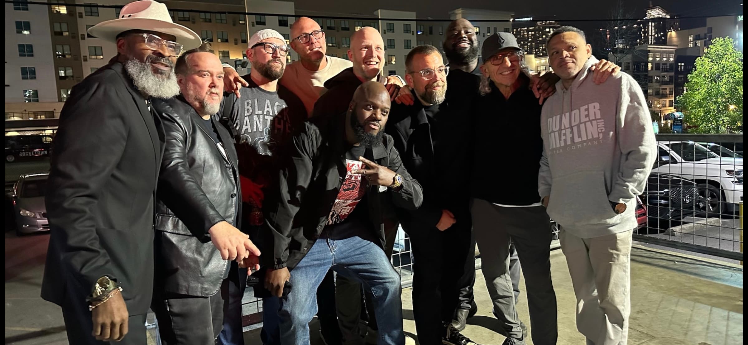 Kene Bell with GRITS and members of the creative team
